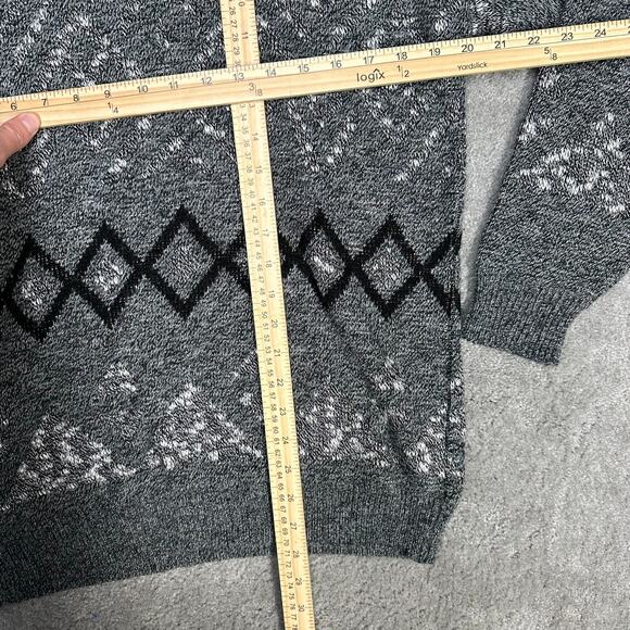 Vintage Men's Le Tigre Graphic Knit Sweater Size Medium Made in USA 1990s - Picture 4 of 7